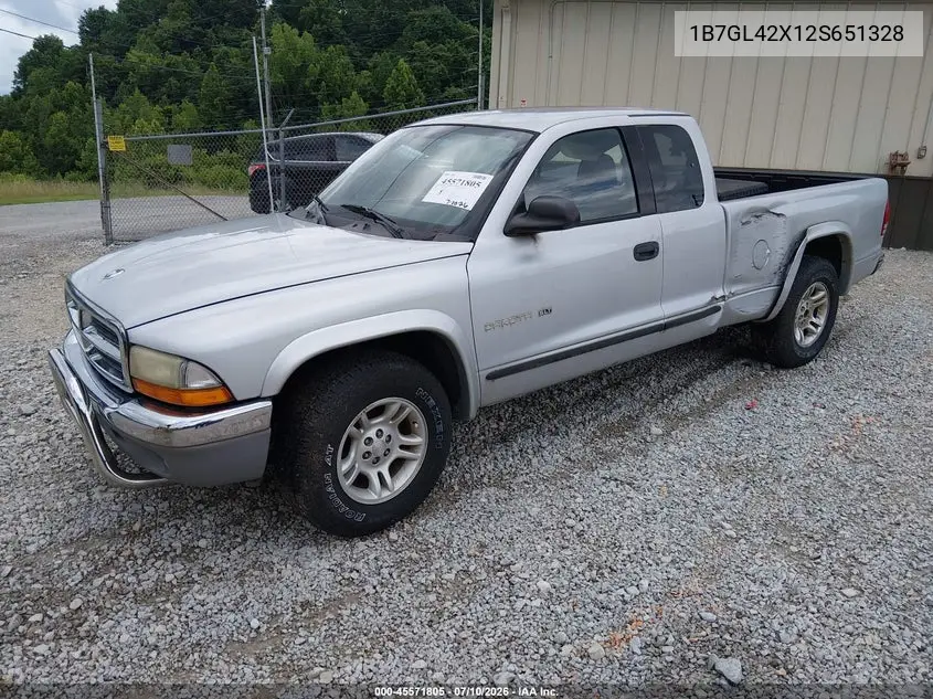 2002 Dodge Dakota Slt VIN: 1B7GL42X12S651328 Lot: 45571805