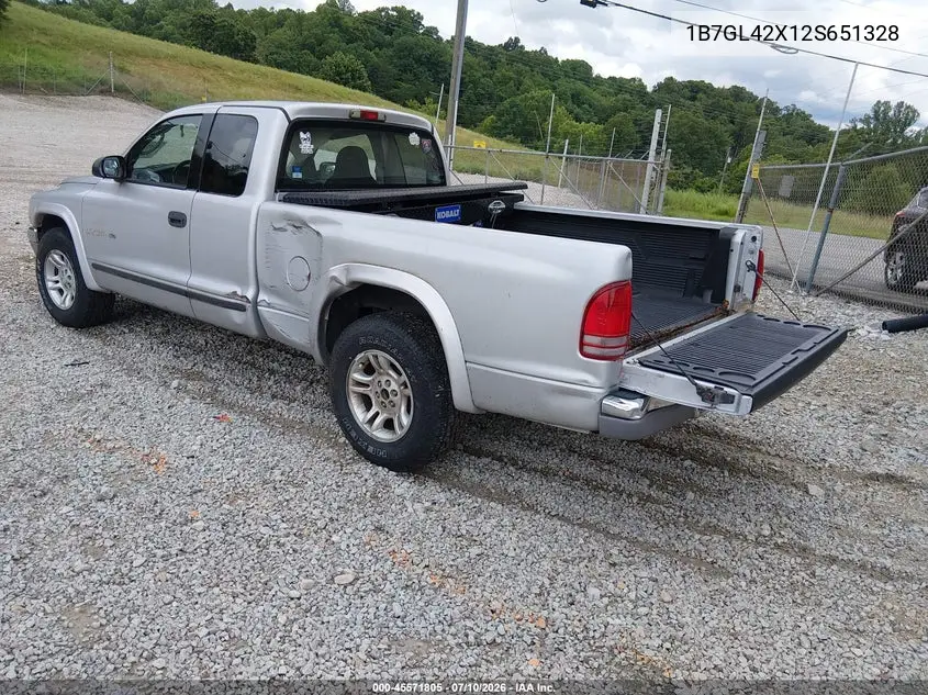 2002 Dodge Dakota Slt VIN: 1B7GL42X12S651328 Lot: 45571805