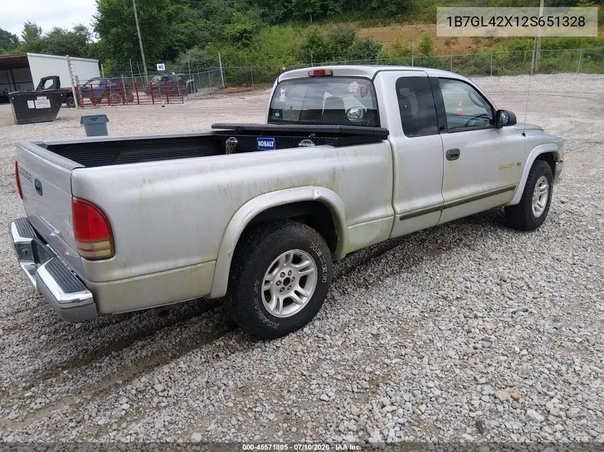 2002 Dodge Dakota Slt VIN: 1B7GL42X12S651328 Lot: 45571805