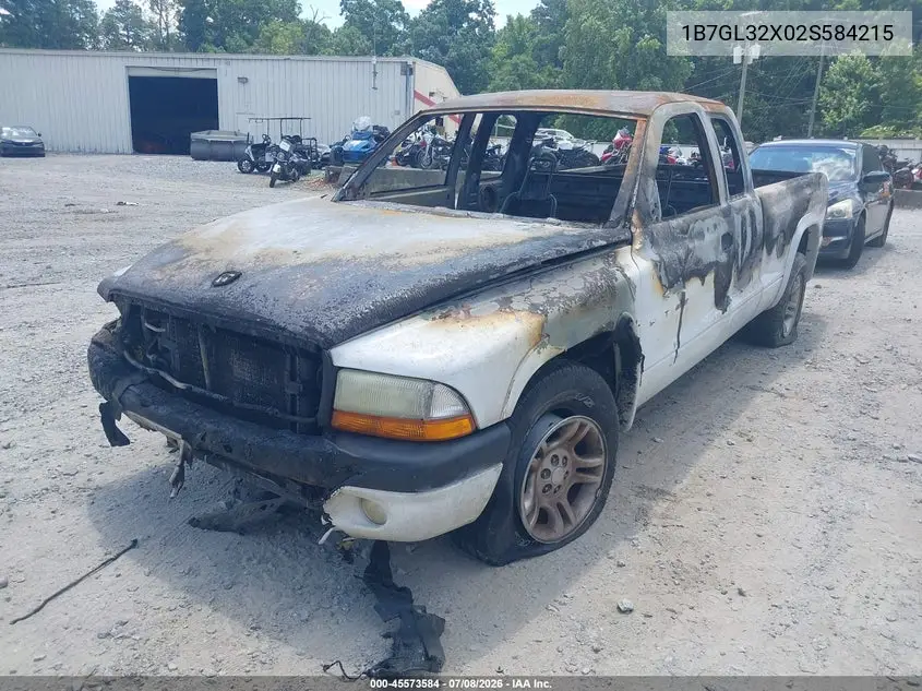 2002 Dodge Dakota Sport VIN: 1B7GL32X02S584215 Lot: 45573584