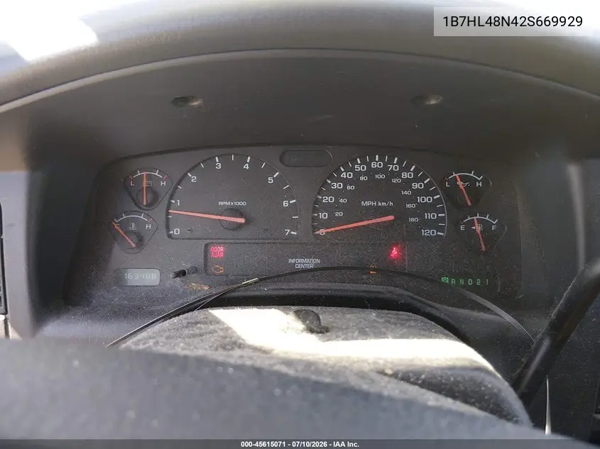 2002 Dodge Dakota Slt VIN: 1B7HL48N42S669929 Lot: 45615071