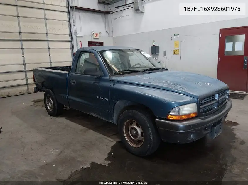 2002 Dodge Dakota VIN: 1B7FL16X92S601975 Lot: 45643086