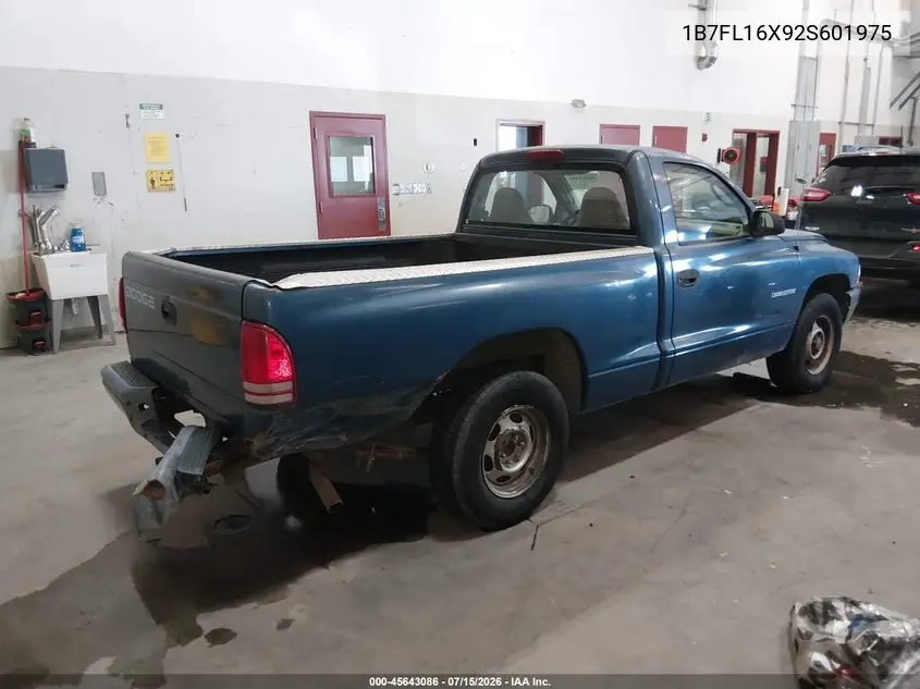 2002 Dodge Dakota VIN: 1B7FL16X92S601975 Lot: 45643086