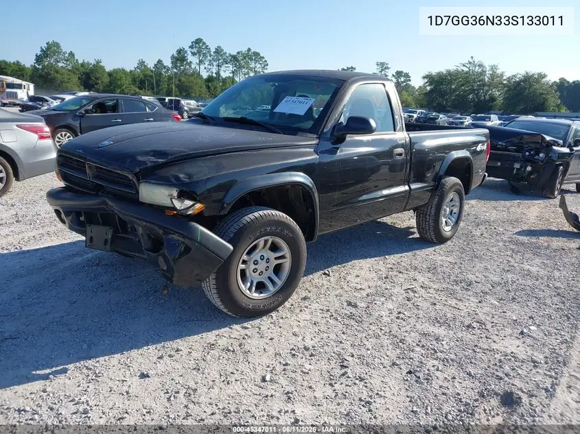 2003 Dodge Dakota Sport VIN: 1D7GG36N33S133011 Lot: 45347011