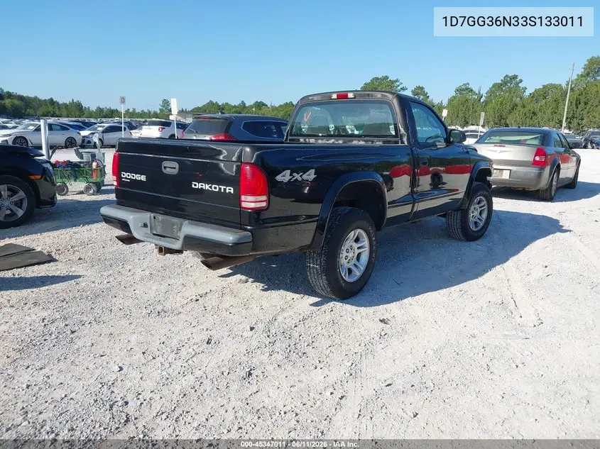 2003 Dodge Dakota Sport VIN: 1D7GG36N33S133011 Lot: 45347011