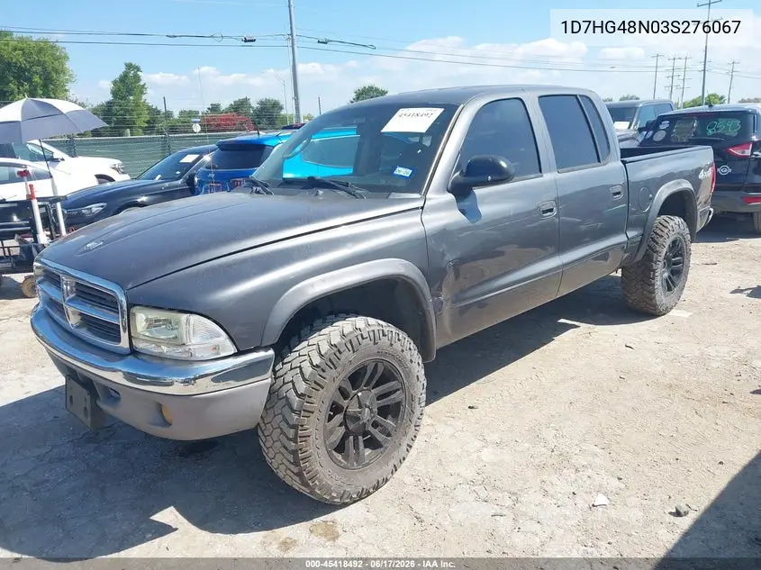 2003 Dodge Dakota Slt VIN: 1D7HG48N03S276067 Lot: 45418492