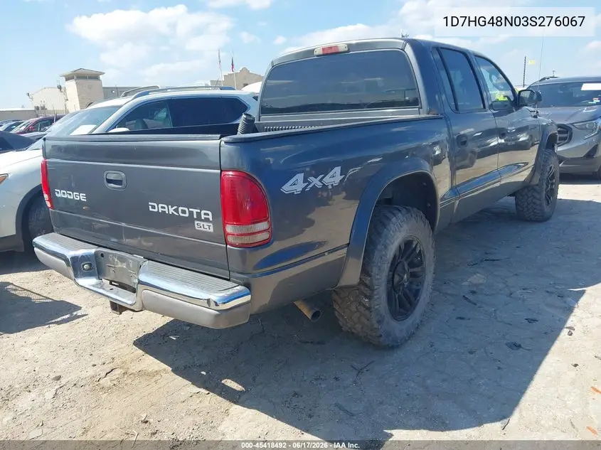 2003 Dodge Dakota Slt VIN: 1D7HG48N03S276067 Lot: 45418492