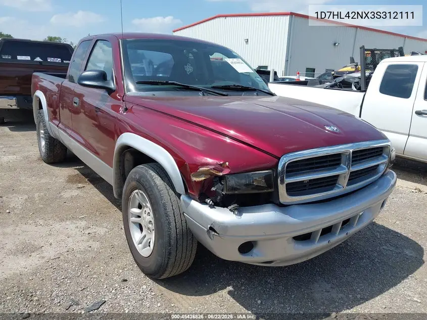 2003 Dodge Dakota Slt VIN: 1D7HL42NX3S312111 Lot: 45436826