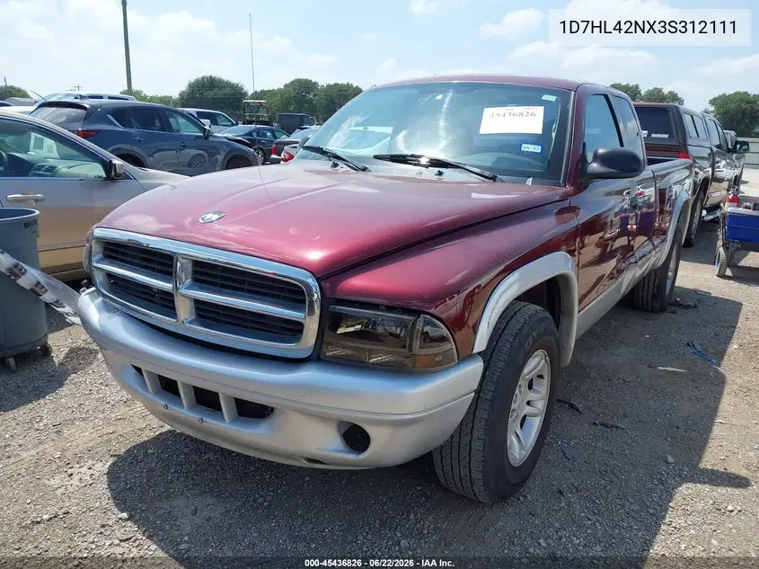 2003 Dodge Dakota Slt VIN: 1D7HL42NX3S312111 Lot: 45436826