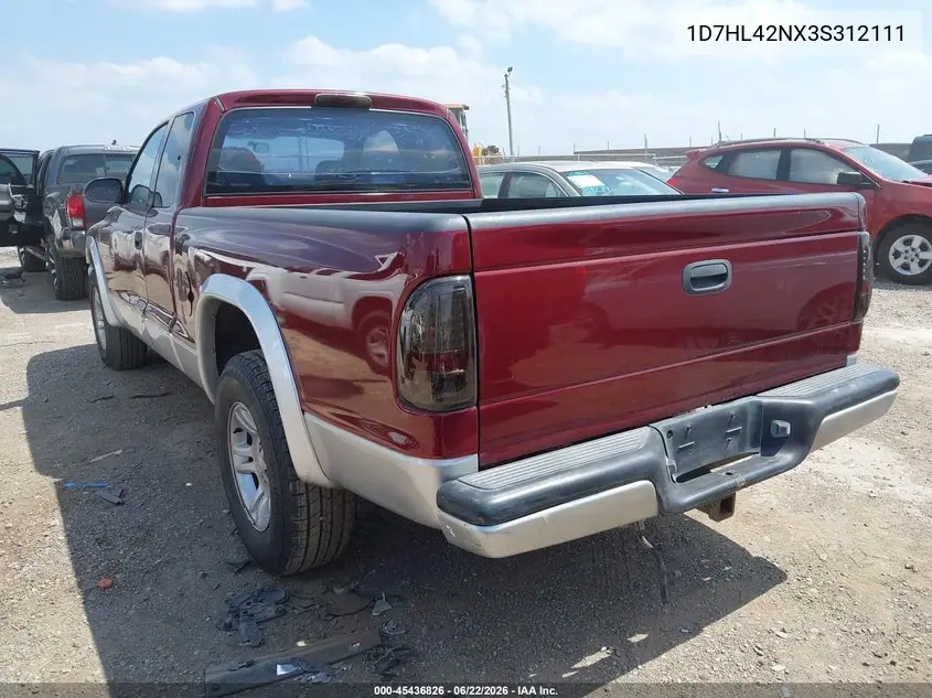 2003 Dodge Dakota Slt VIN: 1D7HL42NX3S312111 Lot: 45436826
