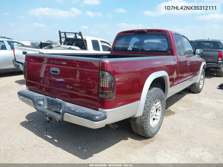 2003 Dodge Dakota Slt VIN: 1D7HL42NX3S312111 Lot: 45436826