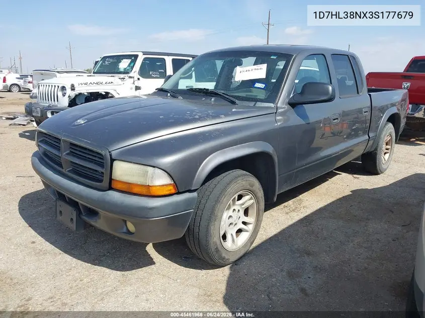 2003 Dodge Dakota Sport/Sxt VIN: 1D7HL38NX3S177679 Lot: 45461966