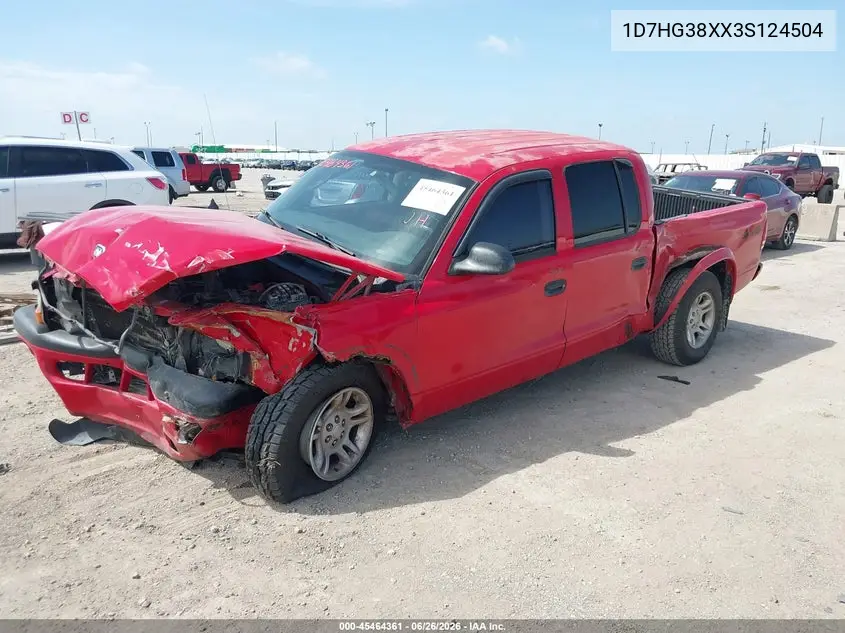 2003 Dodge Dakota Sport/Sxt VIN: 1D7HG38XX3S124504 Lot: 45464361