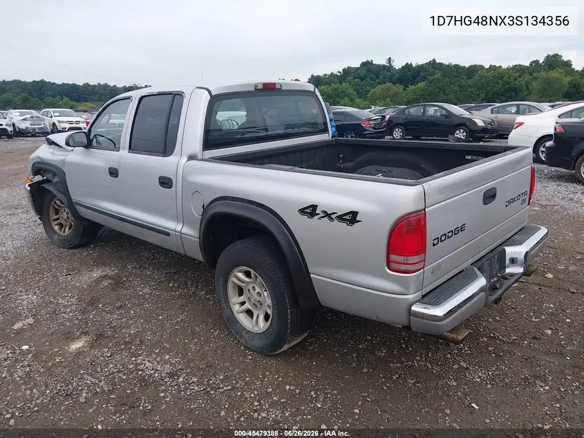 2003 Dodge Dakota Slt VIN: 1D7HG48NX3S134356 Lot: 45479388