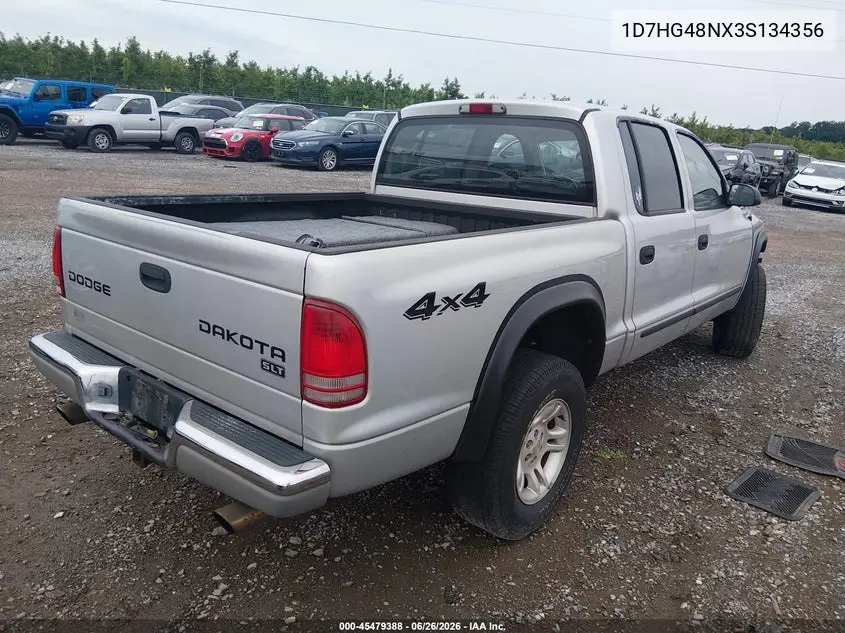 2003 Dodge Dakota Slt VIN: 1D7HG48NX3S134356 Lot: 45479388