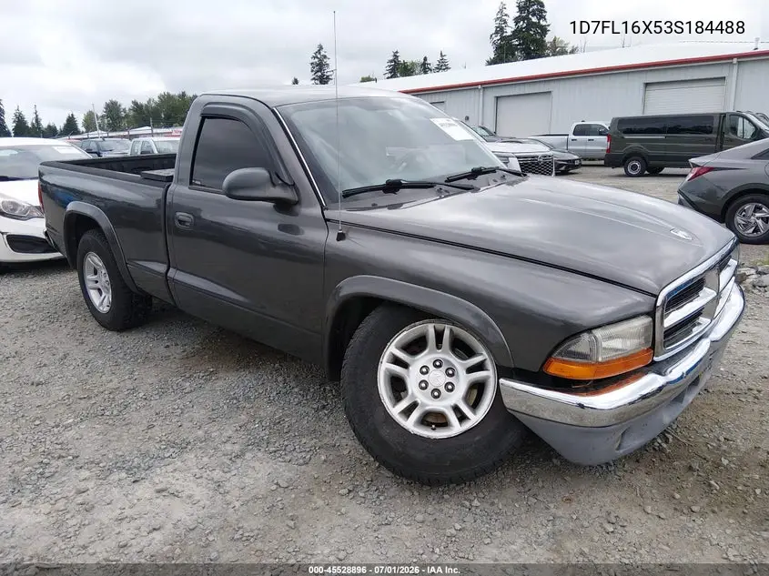 2003 Dodge Dakota VIN: 1D7FL16X53S184488 Lot: 45528896