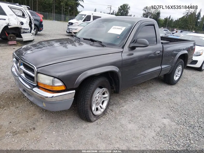 2003 Dodge Dakota VIN: 1D7FL16X53S184488 Lot: 45528896