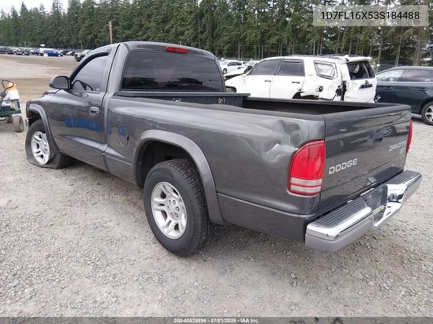2003 Dodge Dakota VIN: 1D7FL16X53S184488 Lot: 45528896