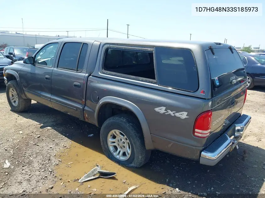 2003 Dodge Dakota Slt VIN: 1D7HG48N33S185973 Lot: 45530999