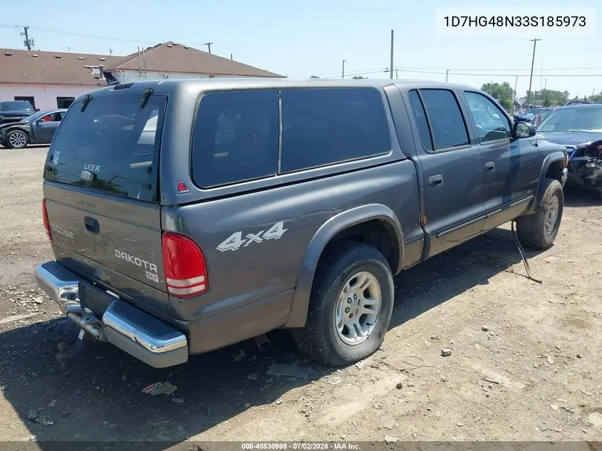 2003 Dodge Dakota Slt VIN: 1D7HG48N33S185973 Lot: 45530999