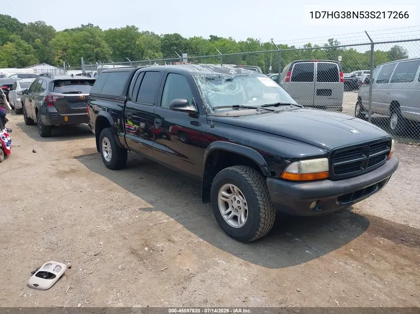 2003 Dodge Dakota Sport/Sxt VIN: 1D7HG38N53S217266 Lot: 45597620