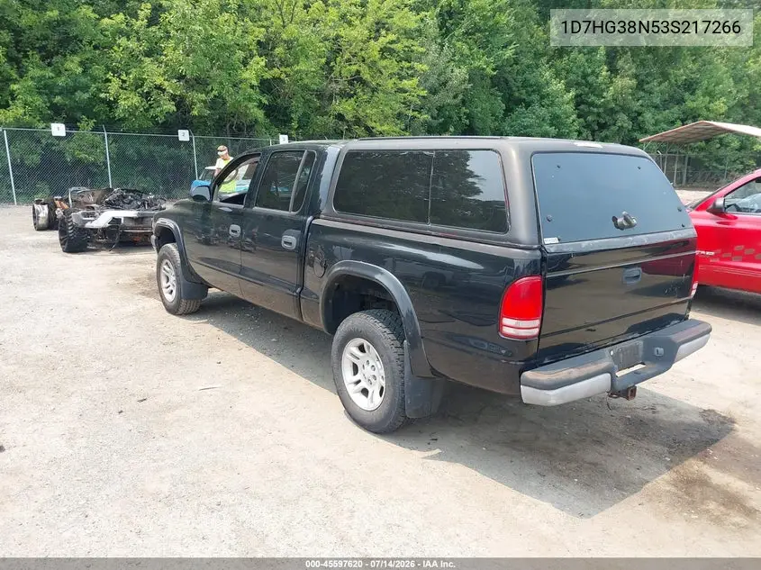 2003 Dodge Dakota Sport/Sxt VIN: 1D7HG38N53S217266 Lot: 45597620