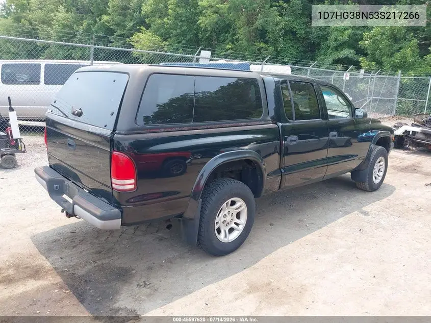 2003 Dodge Dakota Sport/Sxt VIN: 1D7HG38N53S217266 Lot: 45597620