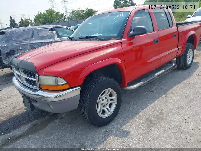 2003 Dodge Dakota Slt VIN: 1D7HG48X53S116171 Lot: 45655041