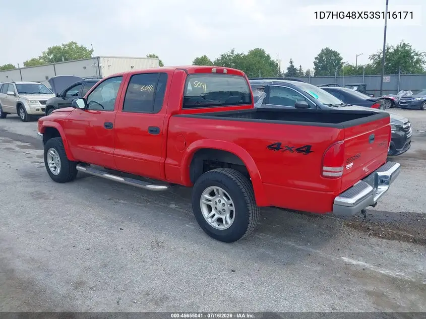 2003 Dodge Dakota Slt VIN: 1D7HG48X53S116171 Lot: 45655041