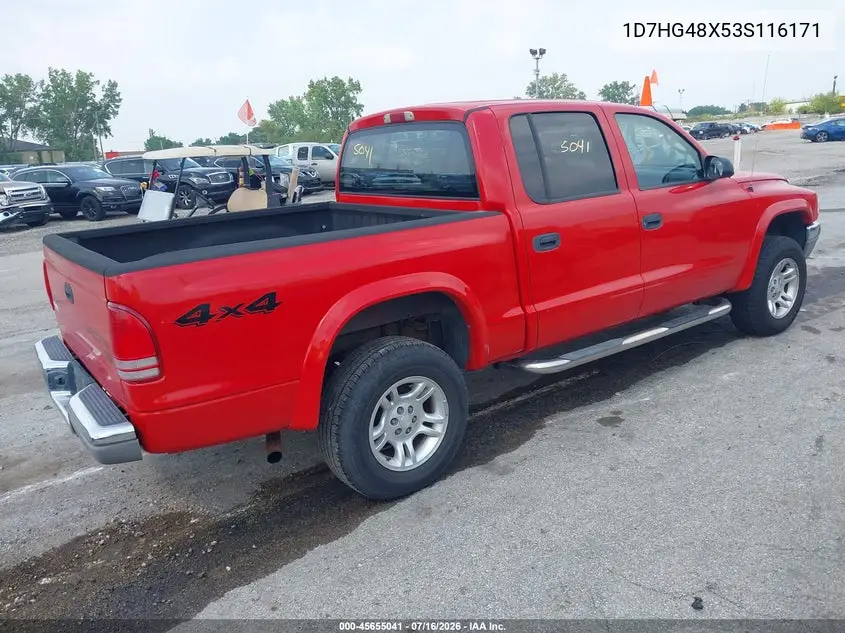 2003 Dodge Dakota Slt VIN: 1D7HG48X53S116171 Lot: 45655041