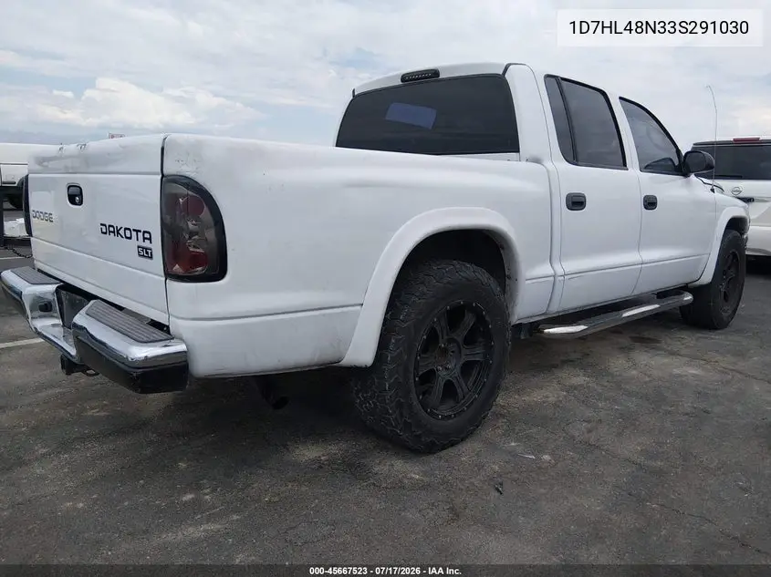 2003 Dodge Dakota Slt VIN: 1D7HL48N33S291030 Lot: 45667523