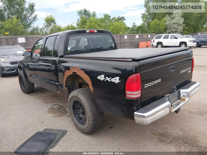 2004 Dodge Dakota Slt VIN: 1D7HG48N24S774305 Lot: 45328313
