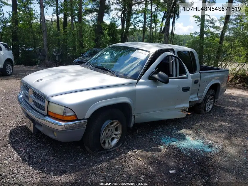2004 Dodge Dakota Slt VIN: 1D7HL48N54S671519 Lot: 45419188