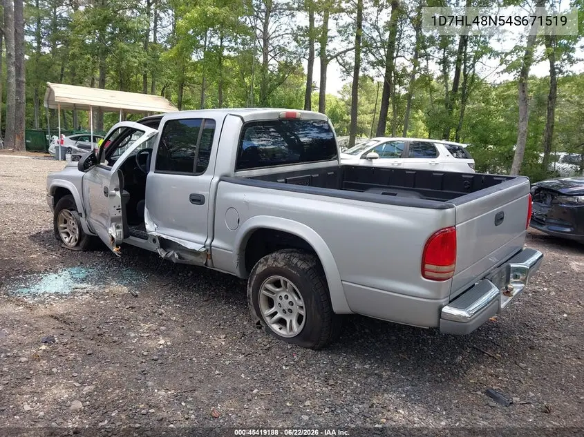 2004 Dodge Dakota Slt VIN: 1D7HL48N54S671519 Lot: 45419188