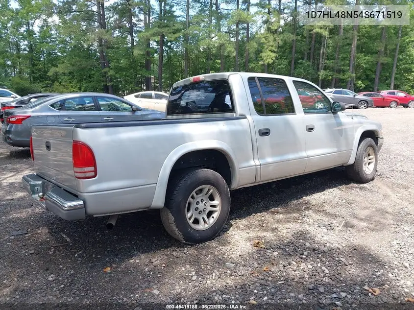 2004 Dodge Dakota Slt VIN: 1D7HL48N54S671519 Lot: 45419188