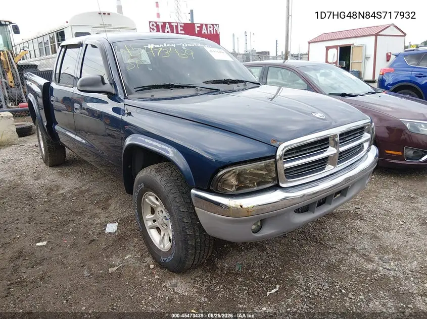 2004 Dodge Dakota Slt VIN: 1D7HG48N84S717932 Lot: 45473439