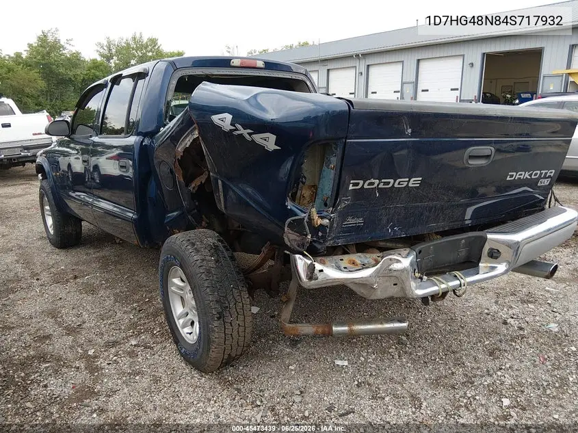 2004 Dodge Dakota Slt VIN: 1D7HG48N84S717932 Lot: 45473439