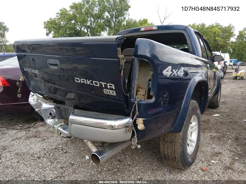 2004 Dodge Dakota Slt VIN: 1D7HG48N84S717932 Lot: 45473439