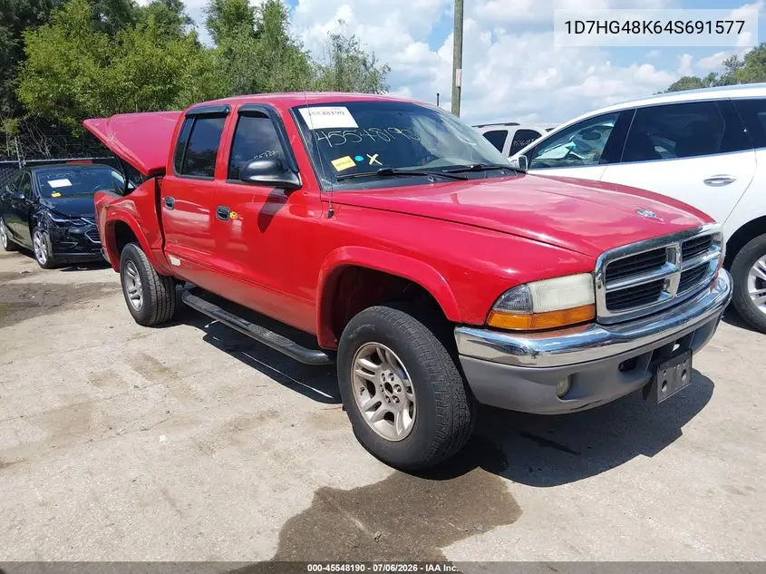 2004 Dodge Dakota Slt VIN: 1D7HG48K64S691577 Lot: 45548190