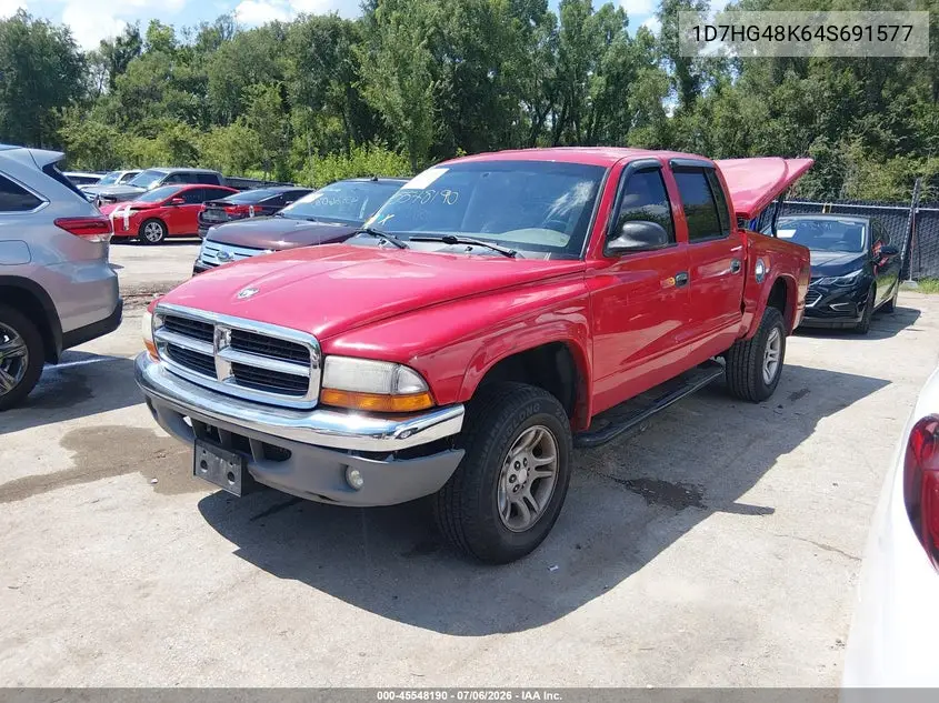 2004 Dodge Dakota Slt VIN: 1D7HG48K64S691577 Lot: 45548190