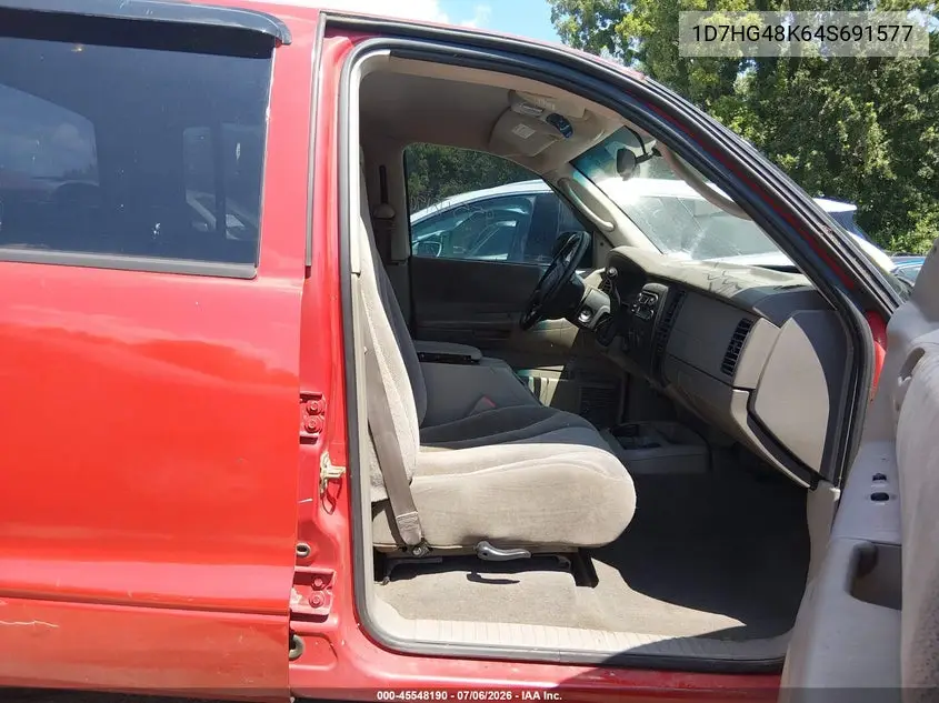2004 Dodge Dakota Slt VIN: 1D7HG48K64S691577 Lot: 45548190