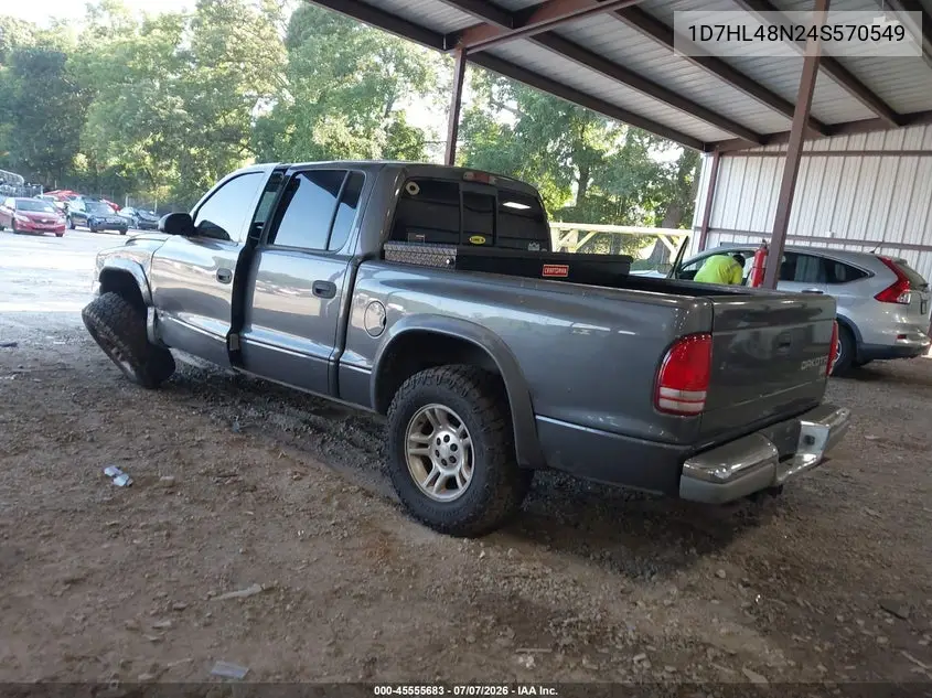 2004 Dodge Dakota Slt VIN: 1D7HL48N24S570549 Lot: 45555683