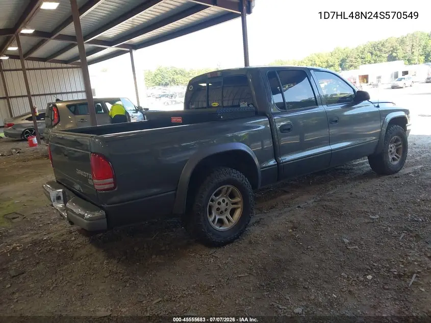 2004 Dodge Dakota Slt VIN: 1D7HL48N24S570549 Lot: 45555683