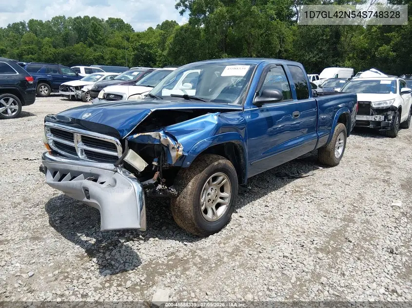 2004 Dodge Dakota Slt VIN: 1D7GL42N54S748328 Lot: 45588339