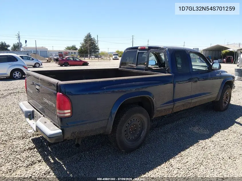 2004 Dodge Dakota Sport VIN: 1D7GL32N54S701259 Lot: 45601382