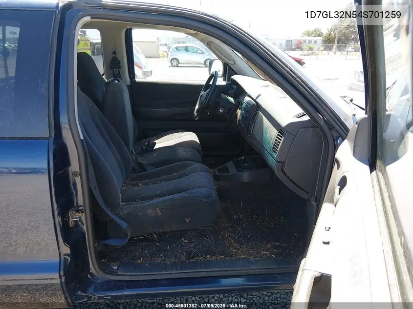2004 Dodge Dakota Sport VIN: 1D7GL32N54S701259 Lot: 45601382