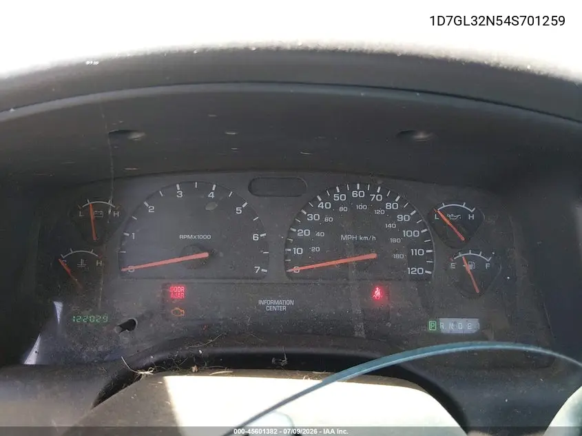 2004 Dodge Dakota Sport VIN: 1D7GL32N54S701259 Lot: 45601382