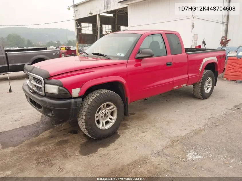 2004 Dodge Dakota VIN: 1D7HG12K44S704608 Lot: 45657475