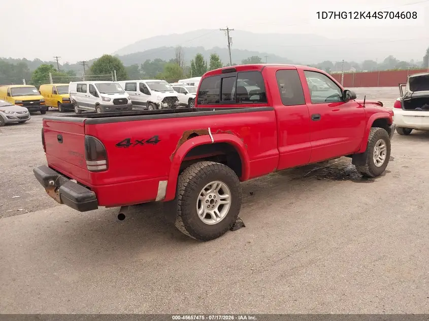 2004 Dodge Dakota VIN: 1D7HG12K44S704608 Lot: 45657475