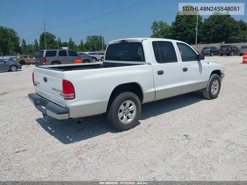 2004 Dodge Dakota Slt VIN: 1D7HL48N24S548051 Lot: 45690255